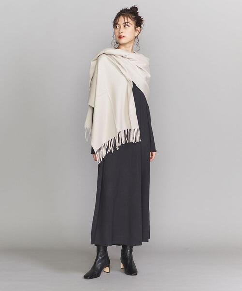 BEAUTY&YOUTH UNITED ARROWS（ビューティーアンドユースユナイテッドアローズ）の「BY ソリッドストール ◆（ストール/ショール・レディース・ワインレッド/モカ/ナチュラル/コバルトブルー/イエロー・FREE）」の15枚目の写真