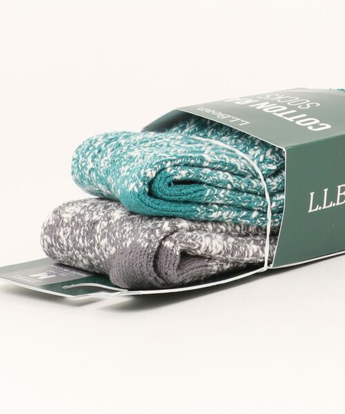 L.L.Bean(エルエルビーン)の「コットン・ラグ・ソックス、2足セット(ソックス/靴下・メンズ・レッド系その他/グリーン系その他/グレー×ピンク/ブラック×グレー/グリーン系その他2/ブルー系その他/イエロー系その他/グリーン系その他3・SMALL/MEDIUM/LARGE)」の15枚目の写真