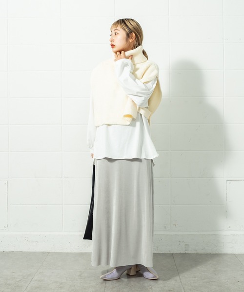 mystic（ミスティック）の「ポンチョベストセットワンピース（ワンピース・レディース・ブラック/ブルー/アイボリー/モカ・FREE）」の14枚目の写真