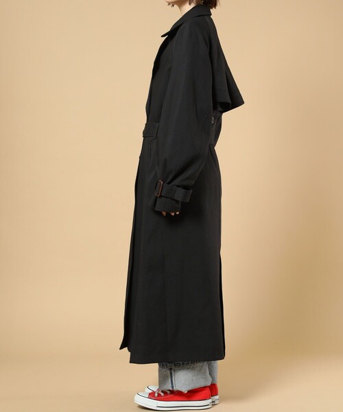 FREAK'S STORE（フリークスストア）の「袖ボリュームトレンチコート（トレンチコート・レディース・ブラック/ベージュ/ブルーグリーン・ﾌﾘ-）」の9枚目の写真