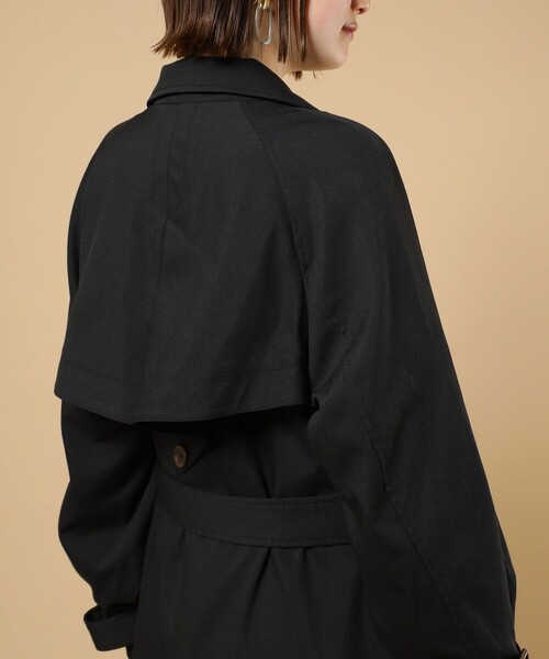 FREAK'S STORE（フリークスストア）の「袖ボリュームトレンチコート（トレンチコート・レディース・ブラック/ベージュ/ブルーグリーン・ﾌﾘ-）」の19枚目の写真