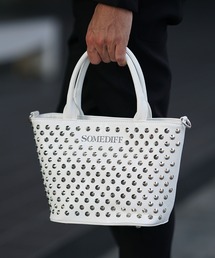 SOMEDIFF（サムディフ）の「【SOMEDIFF】モノグラムスタッズミニトートバッグ（トートバッグ）」