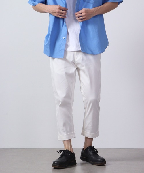 FUNALIVE(ファンアライブ)の「ストレッチツイルカラークロップドパンツ(その他パンツ・メンズ・ホワイト/ブラック/ベージュ/カーキ/ネイビー・S/M/L/XL)」の2枚目の写真
