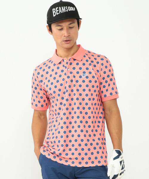 BEAMS GOLF ORANGE LABEL / NEW フラワー ポロシャツ