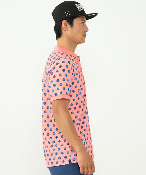 BEAMS GOLF ORANGE LABEL / NEW フラワー ポロシャツ