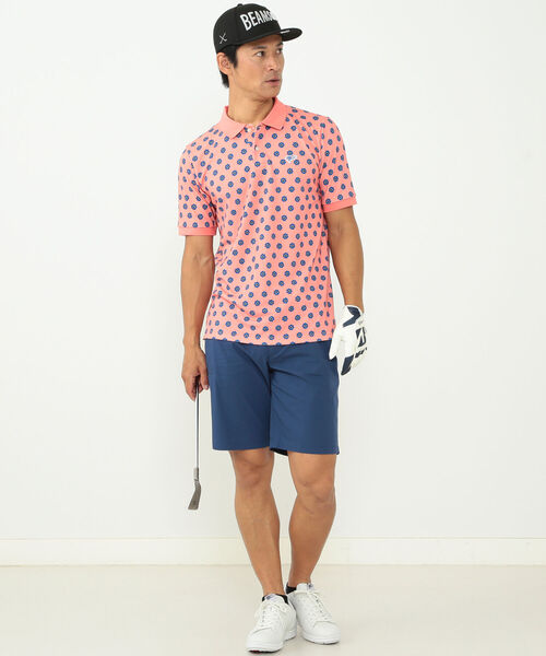 BEAMS GOLF ORANGE LABEL / NEW フラワー ポロシャツ
