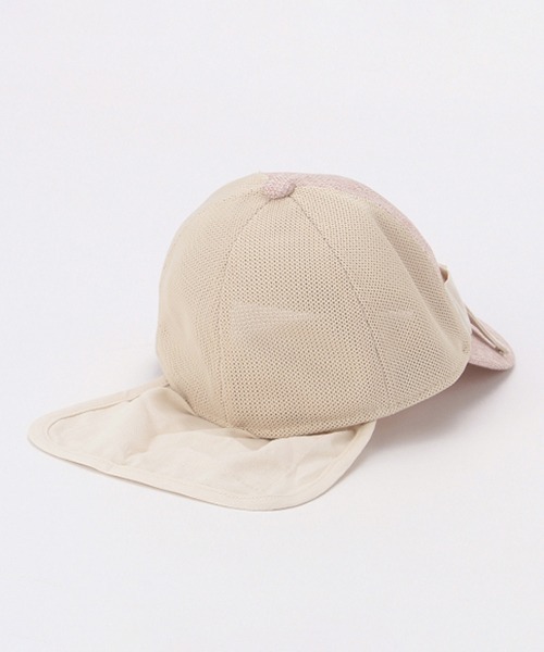 petit main（プティマイン）の「接触冷感 日よけ布つきリボンキャップ（キャップ・キッズ・ベージュ/アイボリー/ライトピンク・52cm/50cm/54cm）」の7枚目の写真