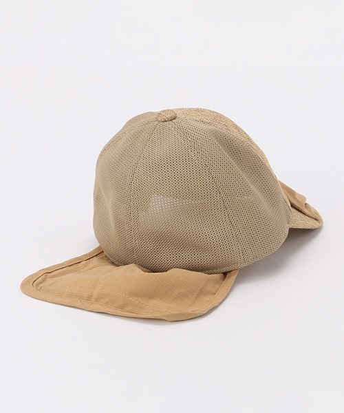 petit main（プティマイン）の「接触冷感 日よけ布つきリボンキャップ（キャップ・キッズ・ベージュ/アイボリー/ライトピンク・52cm/50cm/54cm）」の6枚目の写真