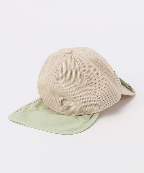 petit main（プティマイン）の「接触冷感 日よけ布つきリボンキャップ（キャップ・キッズ・ベージュ/アイボリー/ライトピンク・52cm/50cm/54cm）」の5枚目の写真