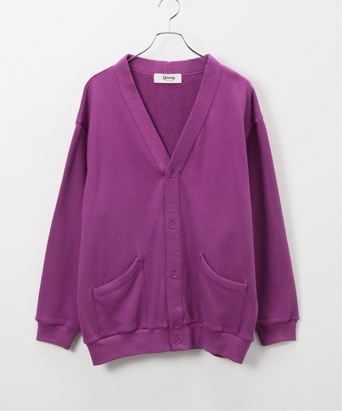 Oriens JOURNAL STANDARD（オリエンス ジャーナルスタンダード）の「コットンスウェットVカーディガン（カーディガン/ボレロ・メンズ・スカイブルー/パープル/ネイビー/アイボリー・MEDIUM/LARGE）」の4枚目の写真