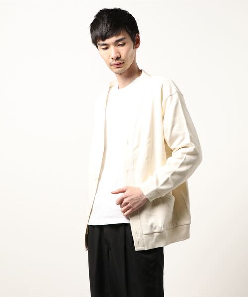 Oriens JOURNAL STANDARD（オリエンス ジャーナルスタンダード）の「コットンスウェットVカーディガン（カーディガン/ボレロ・メンズ・スカイブルー/パープル/ネイビー/アイボリー・MEDIUM/LARGE）」の12枚目の写真