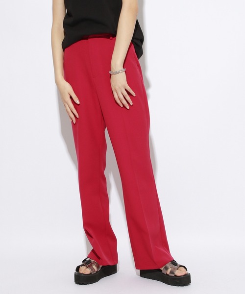 PBLIM（ページボーイリム）の「【S/M/L】【PAGEBOYLIM】サマーカラーフレアスラックス（スラックス・レディース・ブルー/ブラック/グレイッシュベージュ/レッド/グリーン・LARGE/SMALL/MEDIUM）」の5枚目の写真