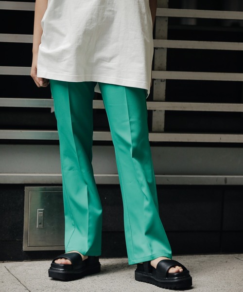 PBLIM（ページボーイリム）の「【S/M/L】【PAGEBOYLIM】サマーカラーフレアスラックス（スラックス・レディース・ブルー/ブラック/グレイッシュベージュ/レッド/グリーン・LARGE/SMALL/MEDIUM）」の6枚目の写真