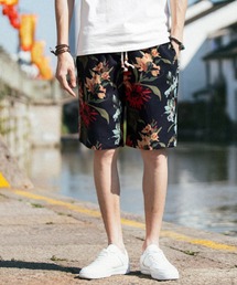 総柄リラックスハーフパンツ