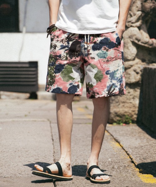 KOR（ケーオーアール）の「総柄リラックスハーフパンツ（その他パンツ・メンズ・ブラック/ネイビー/ピンク/ブルー/ブラック×ホワイト/ブラック系その他/ピンク系その他/ブラック×イエロー・M/L/XL）」の15枚目の写真