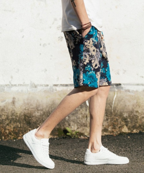 KOR（ケーオーアール）の「総柄リラックスハーフパンツ（その他パンツ・メンズ・ブラック/ネイビー/ピンク/ブルー/ブラック×ホワイト/ブラック系その他/ピンク系その他/ブラック×イエロー・M/L/XL）」の16枚目の写真