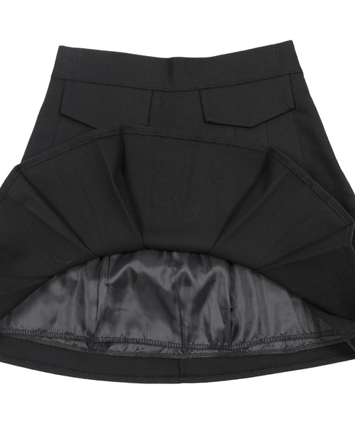 Figments（フィグメンツ）の「フラッププリーツスカート（スカート・レディース・ブラック/オフホワイト・FREE）」の5枚目の写真