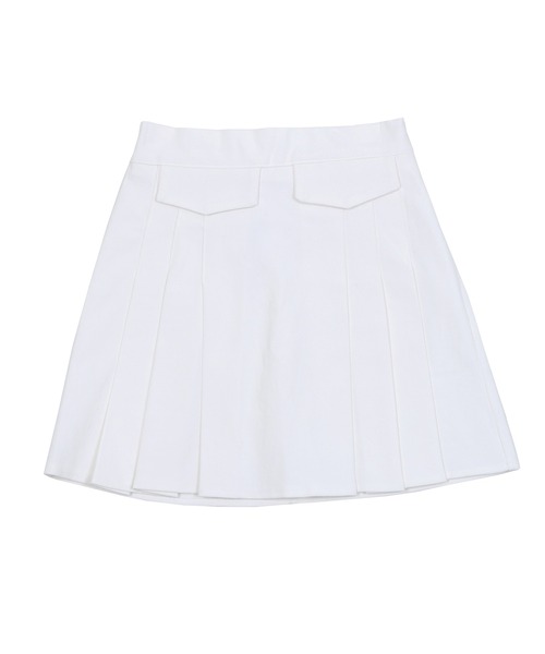 Figments（フィグメンツ）の「フラッププリーツスカート（スカート・レディース・ブラック/オフホワイト・FREE）」の10枚目の写真