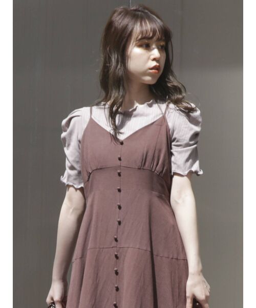 dazzlin（ダズリン）の「ボートメローバックリボン半袖TOPS（Tシャツ/カットソー・レディース・ブラック/オフホワイト/モカ/アイボリー・FREE）」の9枚目の写真