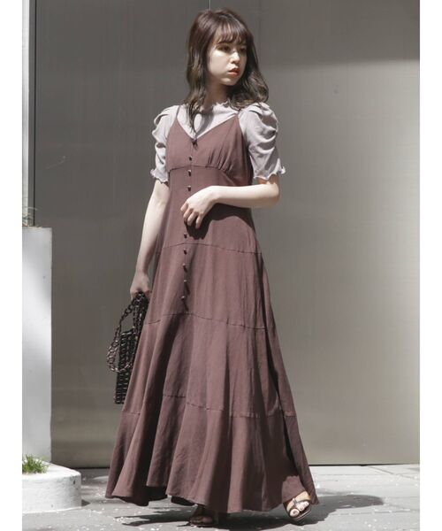 dazzlin（ダズリン）の「ボートメローバックリボン半袖TOPS（Tシャツ/カットソー・レディース・ブラック/オフホワイト/モカ/アイボリー・FREE）」の6枚目の写真