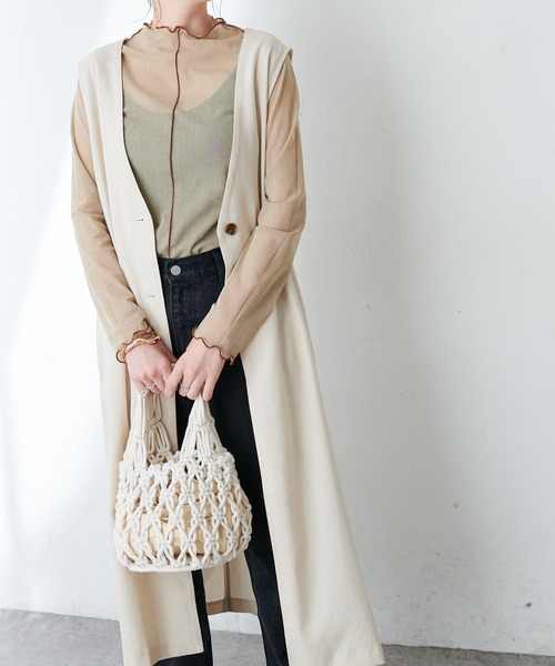 【WEB限定】Vネックロングベスト