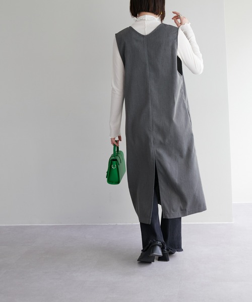 【WEB限定】Vネックロングベスト