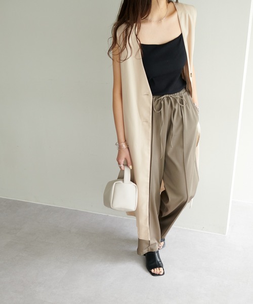 【WEB限定】Vネックロングベスト