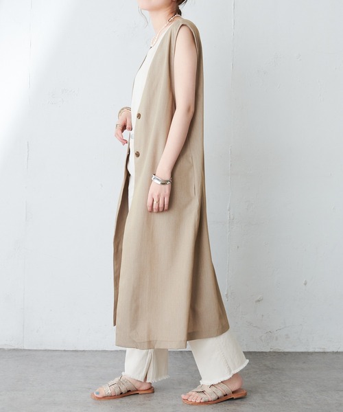 【WEB限定】Vネックロングベスト