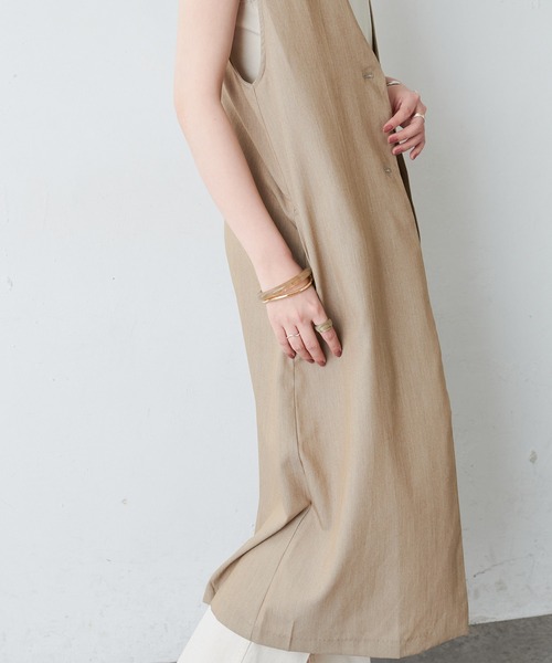 【WEB限定】Vネックロングベスト