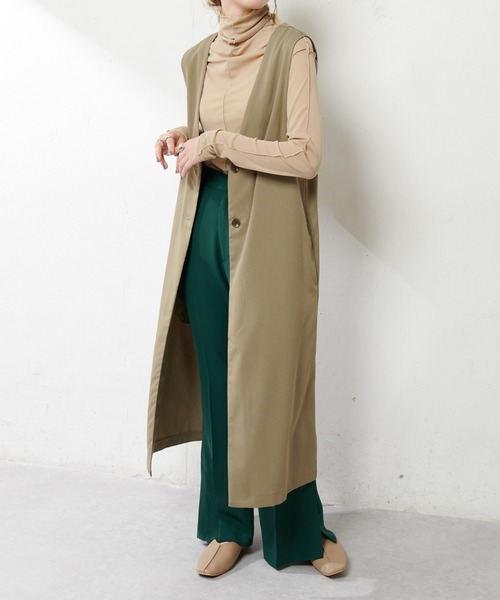【WEB限定】Vネックロングベスト