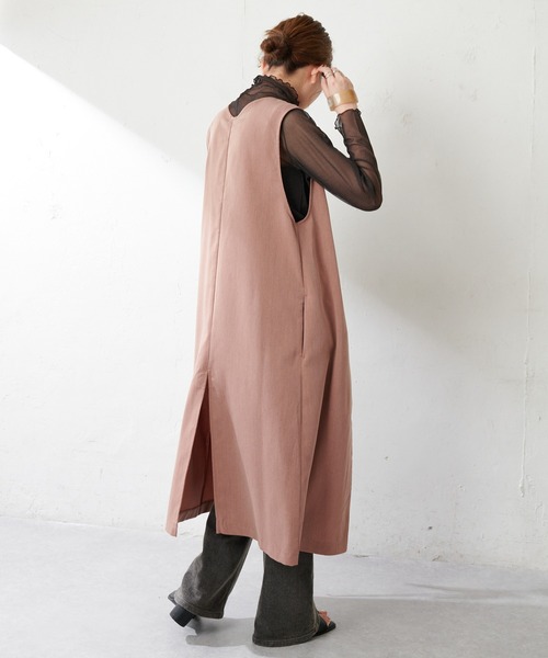 【WEB限定】Vネックロングベスト