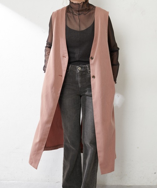 【WEB限定】Vネックロングベスト