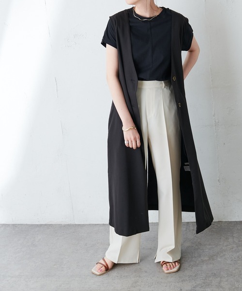 【WEB限定】Vネックロングベスト