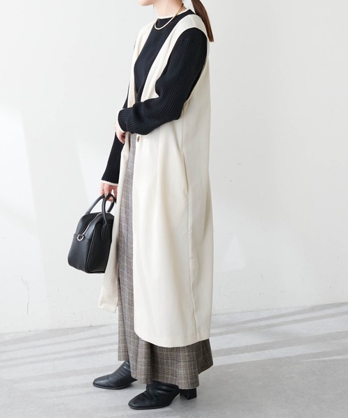 【WEB限定】Vネックロングベスト