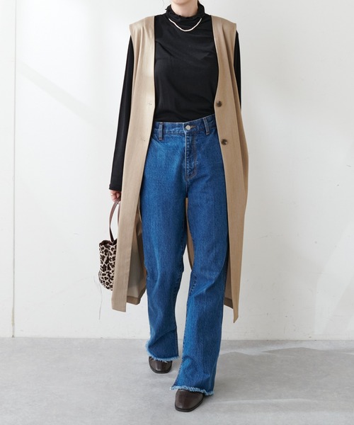 【WEB限定】Vネックロングベスト