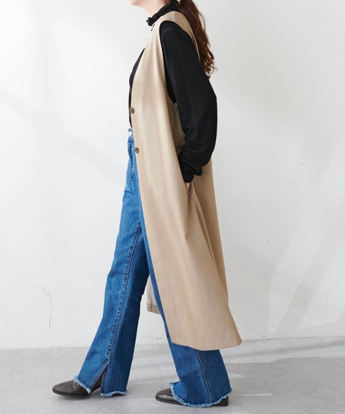 【WEB限定】Vネックロングベスト