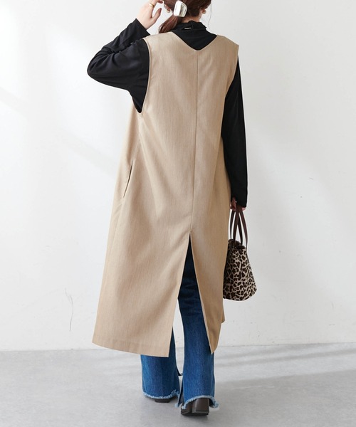 【WEB限定】Vネックロングベスト