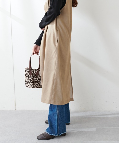 【WEB限定】Vネックロングベスト