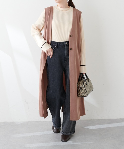 【WEB限定】Vネックロングベスト