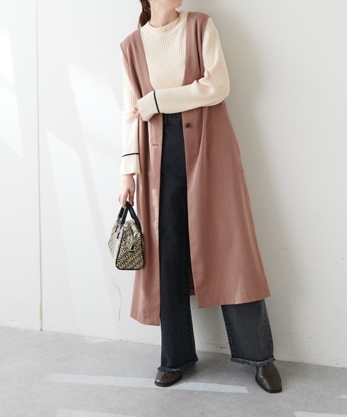 【WEB限定】Vネックロングベスト