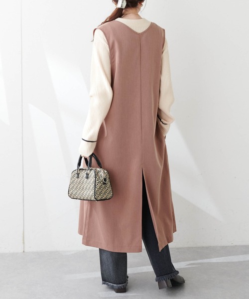【WEB限定】Vネックロングベスト