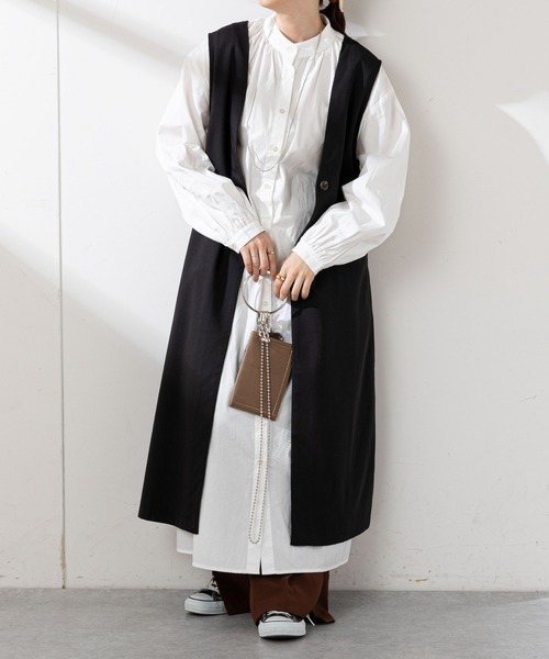 【WEB限定】Vネックロングベスト