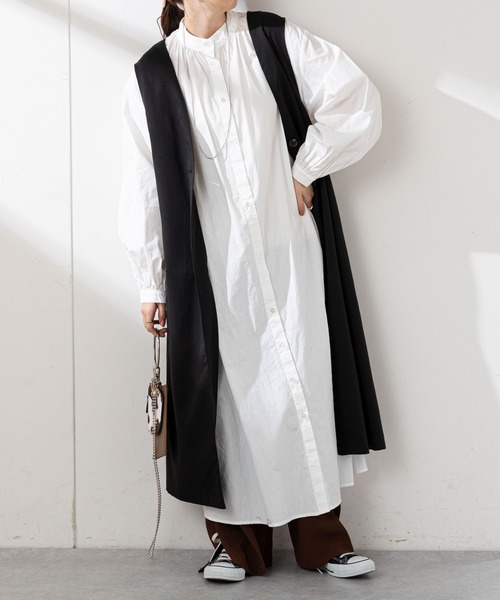 【WEB限定】Vネックロングベスト