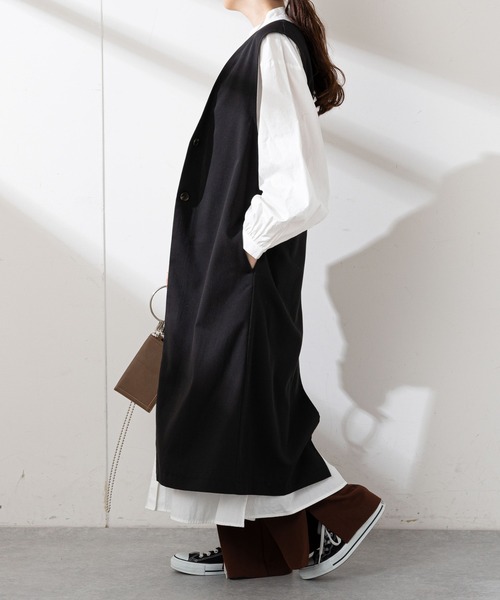 【WEB限定】Vネックロングベスト