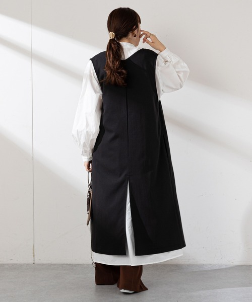 【WEB限定】Vネックロングベスト