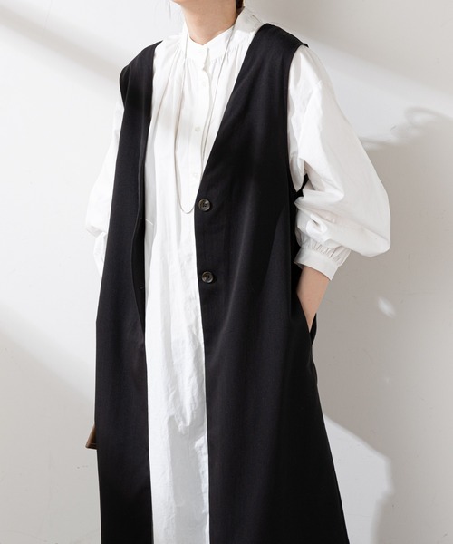 【WEB限定】Vネックロングベスト