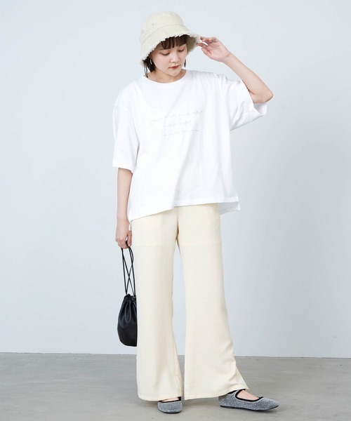 mikke(ミッケ)の「メッセージグラフィック半袖Tシャツ(Tシャツ/カットソー・レディース・ホワイト・FREE)」の12枚目の写真