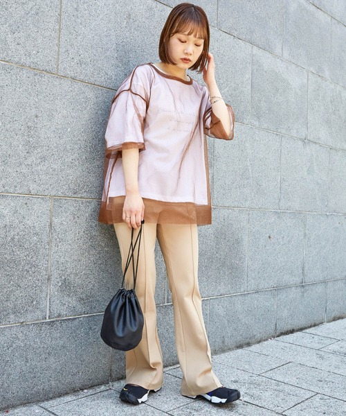 mikke(ミッケ)の「メッセージグラフィック半袖Tシャツ(Tシャツ/カットソー・レディース・ホワイト・FREE)」の6枚目の写真