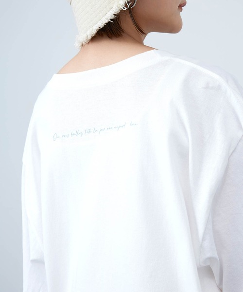 mikke(ミッケ)の「メッセージグラフィック半袖Tシャツ(Tシャツ/カットソー・レディース・ホワイト・FREE)」の5枚目の写真