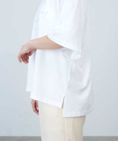 mikke(ミッケ)の「メッセージグラフィック半袖Tシャツ(Tシャツ/カットソー・レディース・ホワイト・FREE)」の15枚目の写真